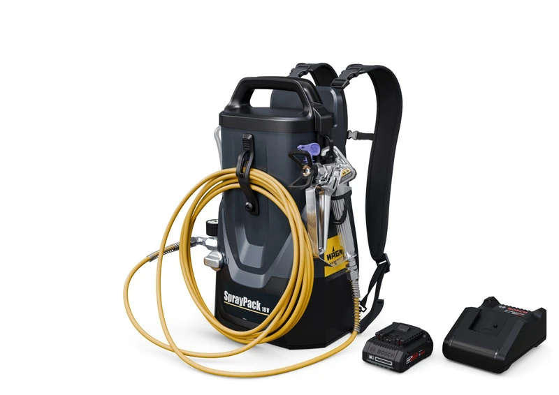 Wagner Rechargeable Airless Paint Spray System SprayPack 18V, The Cordless airless Sprayer for Perfect finishes * incl. Battery and Charger*