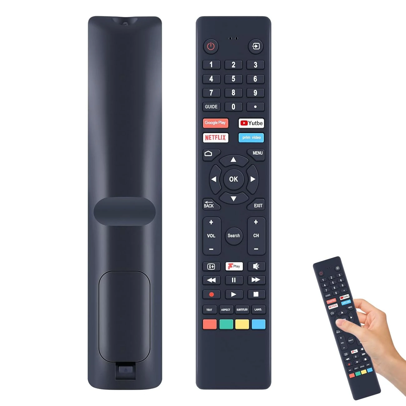 New RM-C3250 Replacement Remote Control with 4 Shortcut Buttons Compatible with JVC Smart TV LT-32CA690 LT-40CA790 LT-43CA790 LT-43CA890 LT-50CA890 LT-55CA890 LT-65CA890 (No Voice Function) (Black)