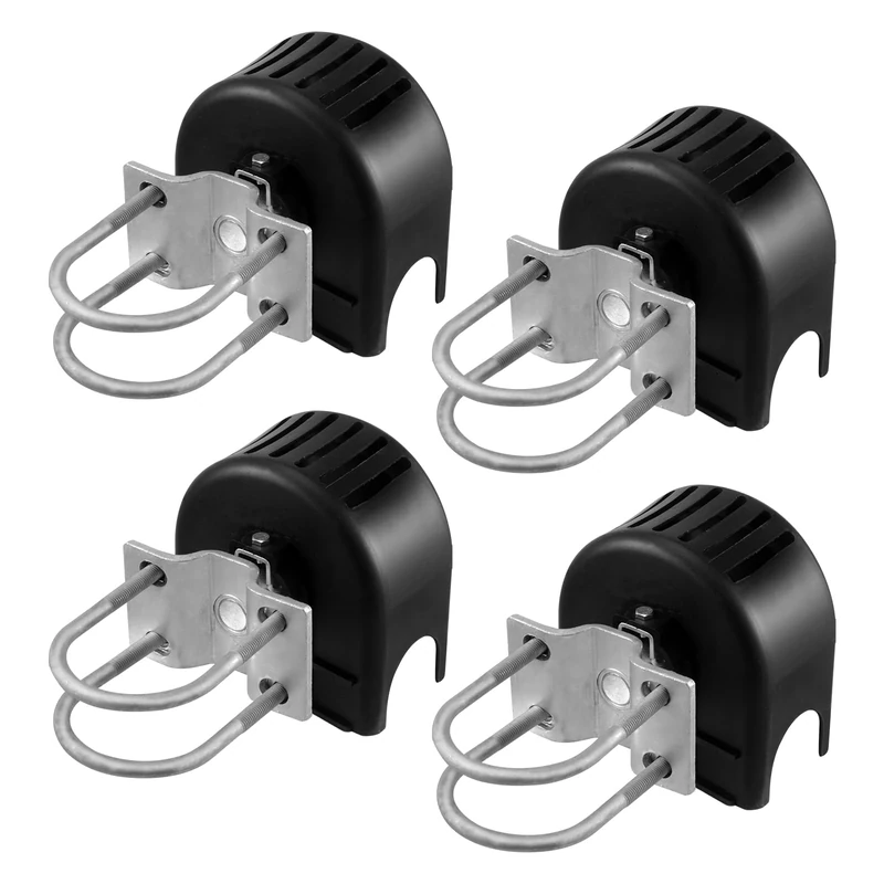 VEVOR Sliding Gate Kit, Rolling Gate Hardware Kit w/U-Shaped Wheel Groove for Cantilever Sliding Gates and Rolling Door, Sliding Gate Rollers 4 Track Wheels w/Cover, Heavy Duty Sliding Roller,Black