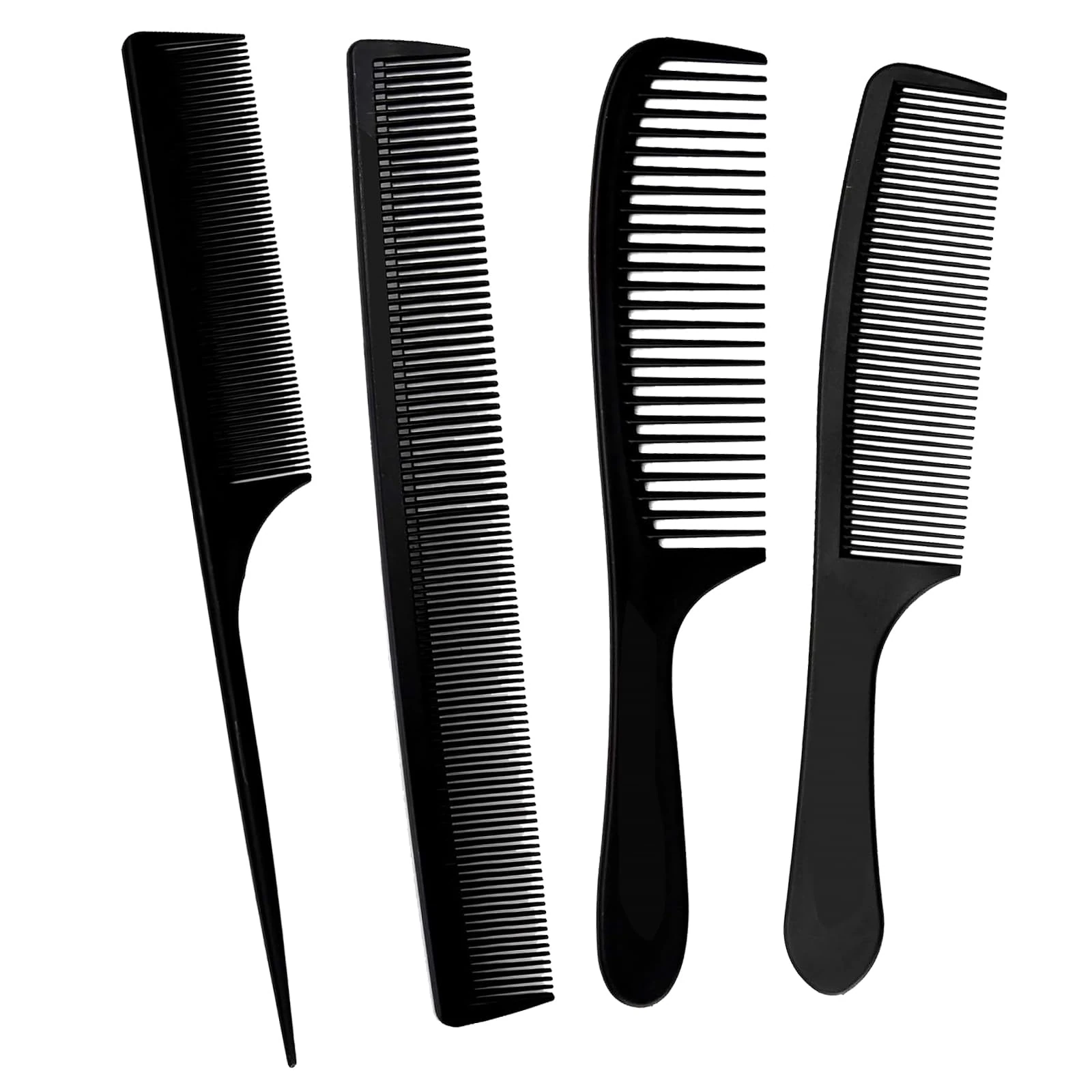 4 Pcs mens comb,Detangling Hair CombSet,Heat Resistant Anti-static Cutting Combs,Wide ToothCombs for Men,Professional Styling CombSet For Men and women Everyday Use(Black)