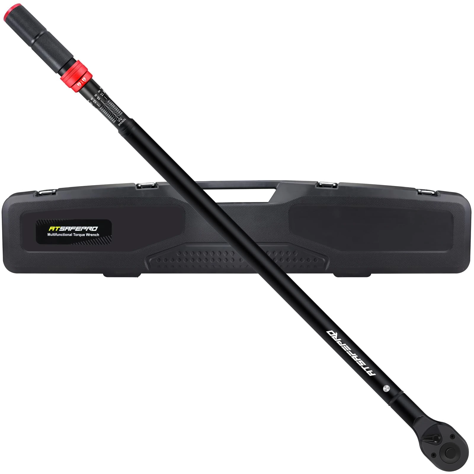 ATsafepro Torque Wrench 3/4 Inch, 100-600 Nm Torque Wrenchs, ±3% Error Accuracy with 48 Teeth Dual-Direction Adjustable for Repair of Car, Truck, Tractor