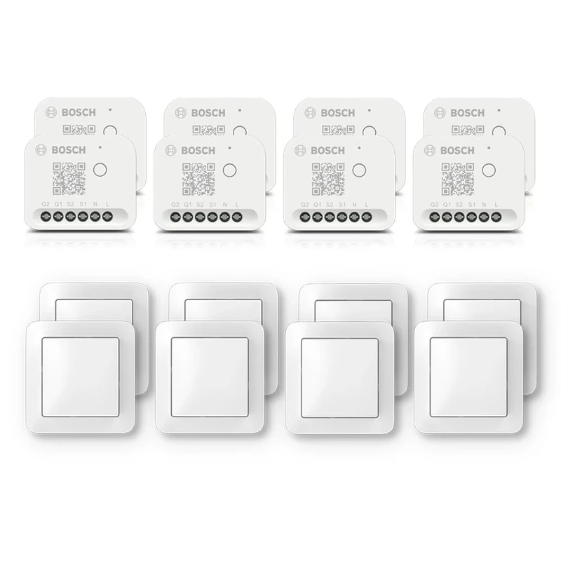Bosch Smart Home lighting and shading set including wall switch, 8x light/shutter control II, 8x wall switch for smart actuators