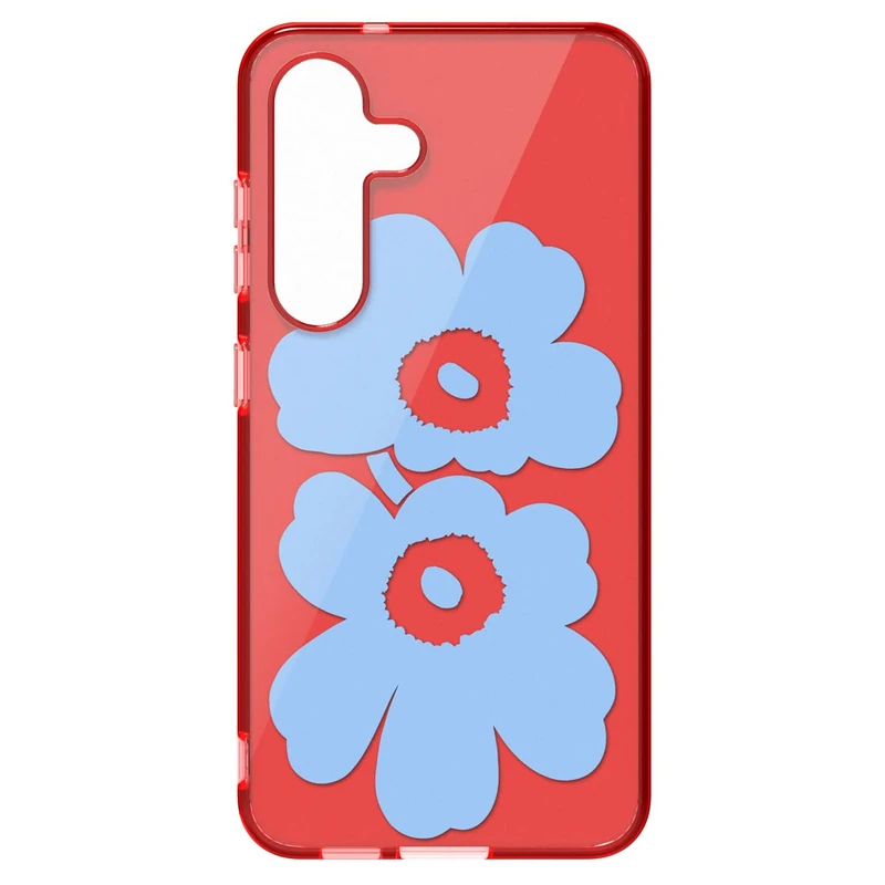 SAMSUNG Marimekko Unikko Hybrid Case Cover with Floral Pattern Galaxy S25, Red - Image 1