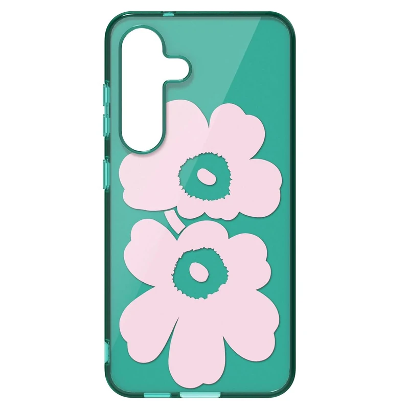 Samsung Marimekko Unikko Hybrid Case Cover with Floral Pattern Galaxy S25, Pink