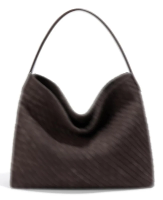 Niction Slouchy Suede Woven Hobo Bags Women Trendy Suede Purse Crossbody Crescent Shoulder Satchel Bag Top Handle Tote Handbag, Chocolate, One Size