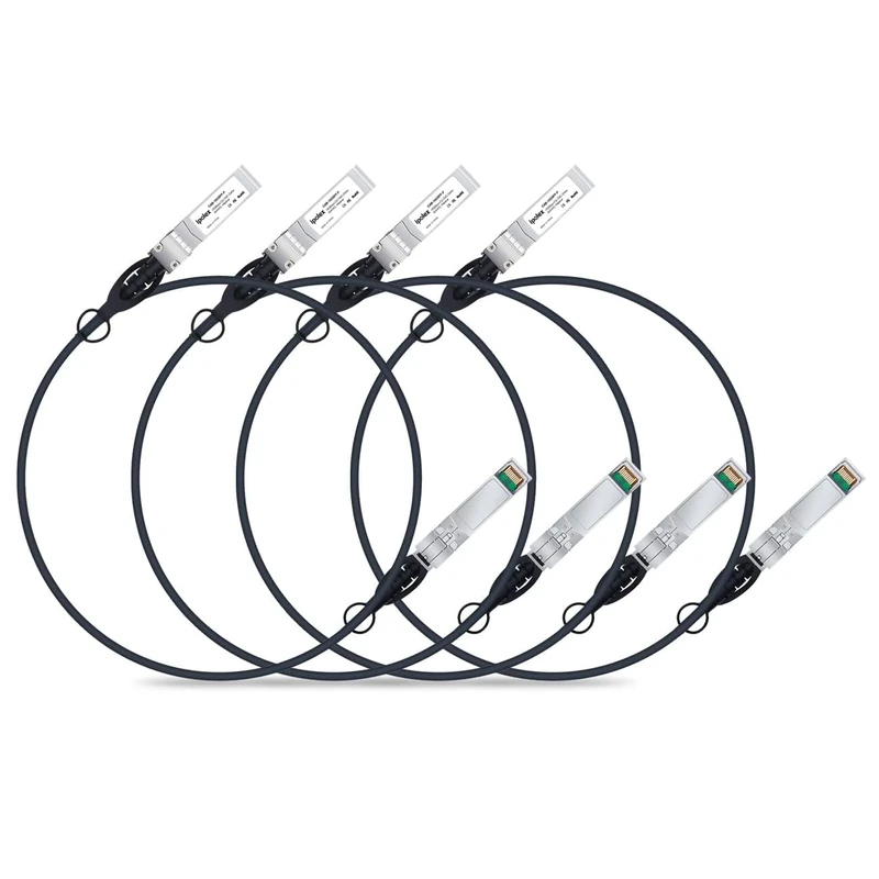 ipolex 4 PCS 10Gb SFP+ Cable, 10GBASE-CU Direct Attach Copper(DAC) Passive Twinax Cable Compatible for Cisco, Ubiquiti UniFi UC-DAC-SFP+, Meraki, Mikrotik and Other Open Switches. 1m/3.28ft.