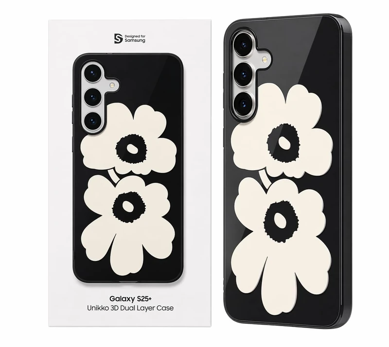 SAMSUNG Marimekko Unikko Hybrid Case Cover Galaxy S25+ - Cream