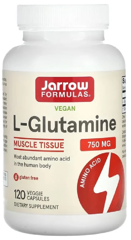 JARROWS Jarrow Formulas - L-Glutamine 750 mg | Muscle Recovery and Gut Health - 120 Veggie Capsules