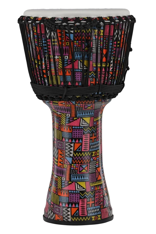 GEWA Liberty Djembé Rope Tuned - Diameter: 12" (30.5 cm), Height: 23.5" (59 cm) - Number of Rope Runners: 30 - Pattern: Abstract