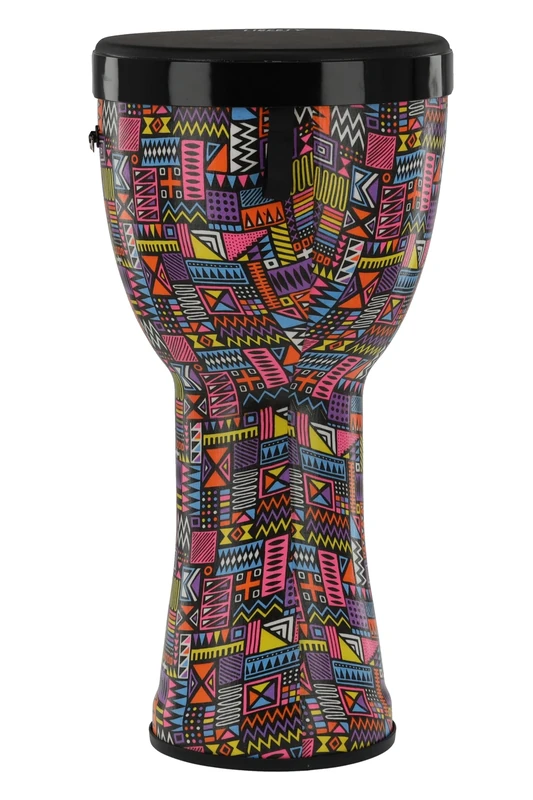 GEWA Liberty Djembé Nestable - Diameter: 12" (30.5 cm), Height: 23.5" (59 cm) - Pattern: Crazy Neon