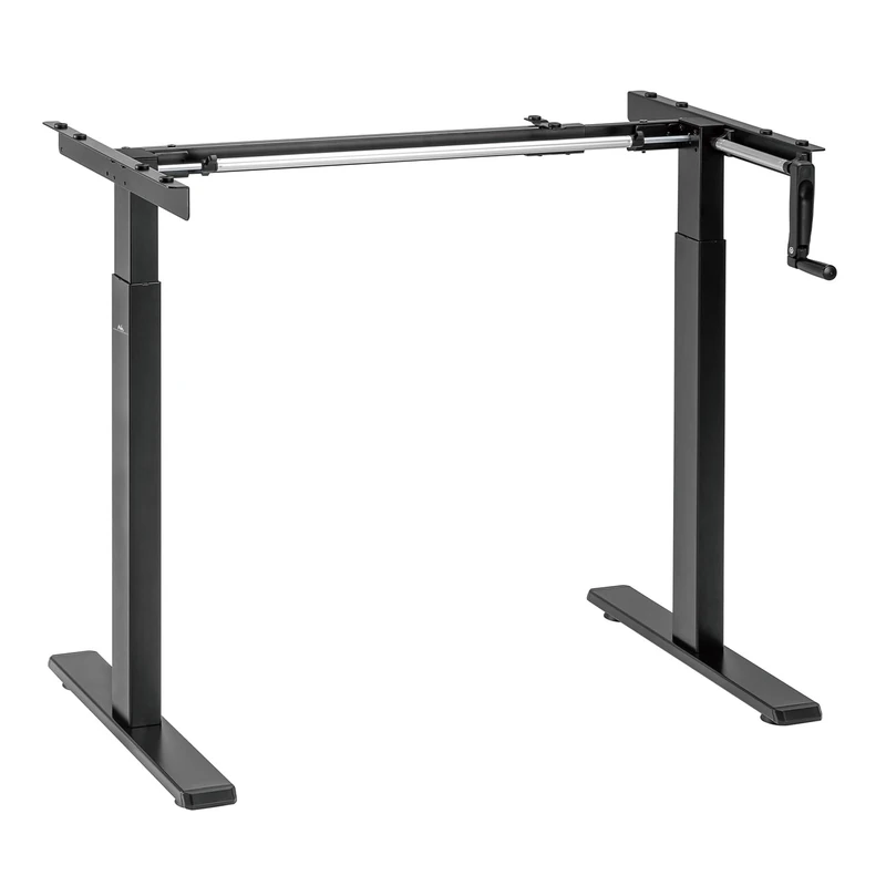 Maclean skrivbord, manuell höjdjustering, utan skiva, för stående och sittande, max 60kg, maxhöjd 120cm, MC-790NB - Image 1