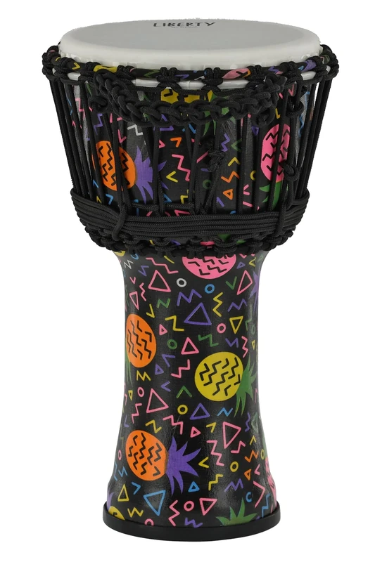 GEWA Liberty Djembé Rope Tuned - Diameter: 10" (25.4 cm), Height: 19.5" (49 cm) - Number of Rope Runners: 25 - Pattern: Pineapple