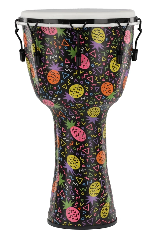GEWA Liberty Djembé Mechanically Tuned - Diameter: 14" (35.5 cm), Height: 27" (68 cm) - Number of Tension Hooks: 8 - Pattern: Pineapple
