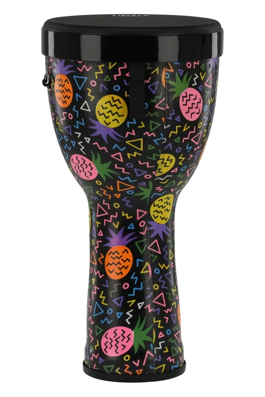 GEWA Liberty Djembé Nestable - Diameter: 10" (25.4 cm), Height: 19.5" (49 cm) - Pattern: Crazy Neon