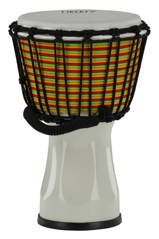 GEWA Liberty Djembé Rope Tuned - Diameter: 7" (17.8 cm), Height: 12.5" (31.5 cm) - Number of Rope Runners: 14 - Colour: White