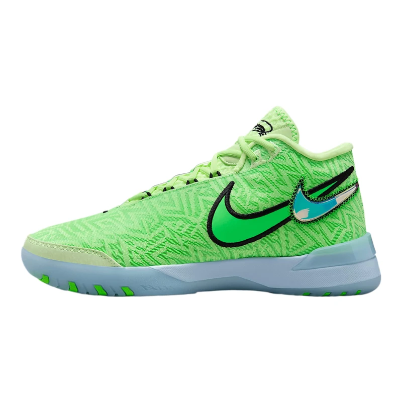 NIKE Men's LBJ NXXT GENISUS Sneaker, Barely Volt Green Strike Celestine Blue, 8 UK