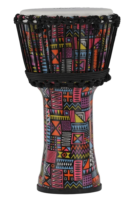 GEWA Liberty Djembé Rope Tuned - Diameter: 8" (20.3 cm), Height: 16.5" (41.2 cm) - Number of Rope Runners: 20 - Pattern: Abstract