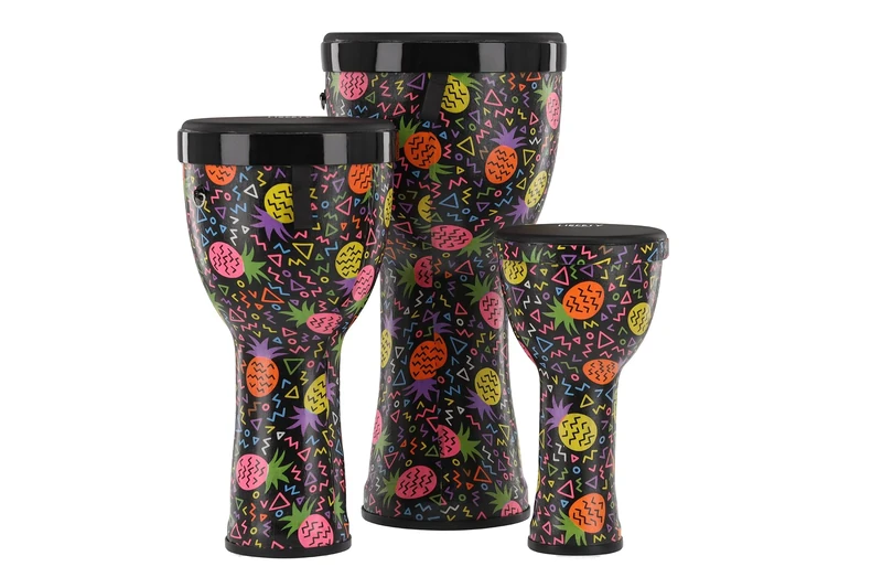 GEWA Liberty Djembé Nestable - Set consisting of: 8", 10", 12" - Pattern: Pineapple