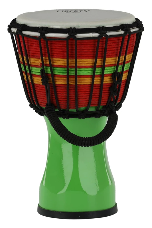 GEWA Liberty Djembé Rope Tuned - Diameter: 7" (17.8 cm), Height: 12.5" (31.5 cm) - Number of Rope Runners: 14 - Colour: Green