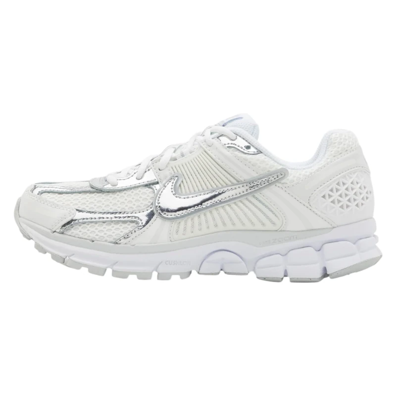 NIKE Women's Zoom Vomero 5 Gold Sneaker, White Metallic Silver Summit White, 3 UK