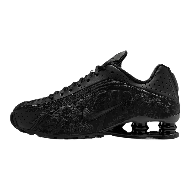 NIKE Women's W Shox R4 Sneaker, Black Dk Smoke Grey, 7 UK