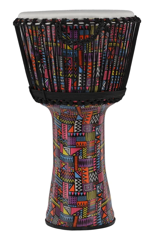 GEWA Liberty Djembé Rope Tuned - Diameter: 14" (35.5 cm), Height: 27" (68 cm) - Number of Rope Runners: 35 - Pattern: Abstract