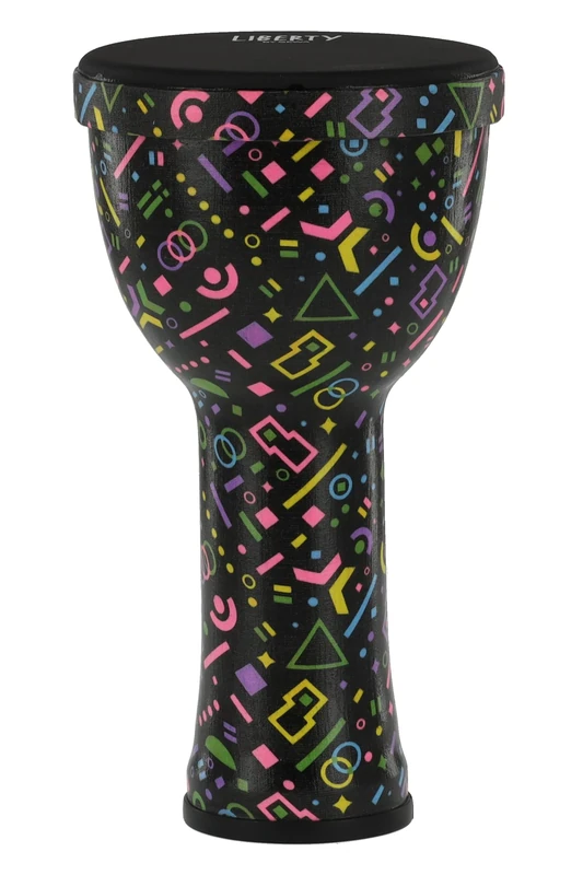 GEWA Liberty Djembé Nestable - Diameter: 8" (20.3 cm), Height: 16.5" (41.2 cm) - Pattern: Crazy Neon