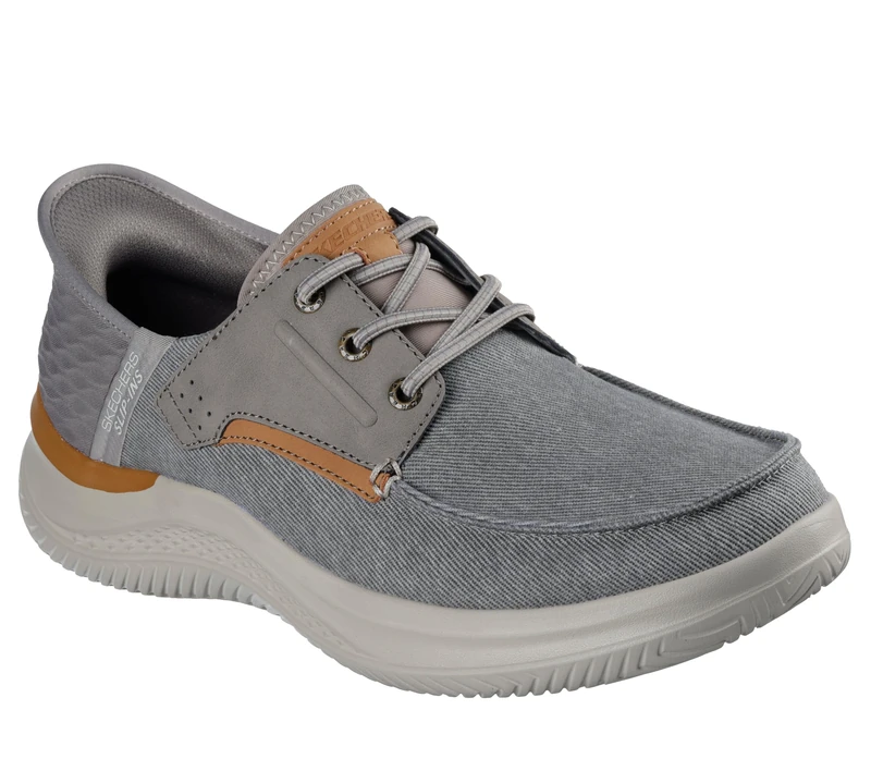 Skechers Mens Hands-Free Slip-ins Hasting - Niko Sneaker, Grey, 8 UK X-Wide