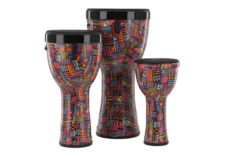 GEWA Liberty Djembé Nestable - Set consisting of: 8", 10", 12" - Pattern: Abstract