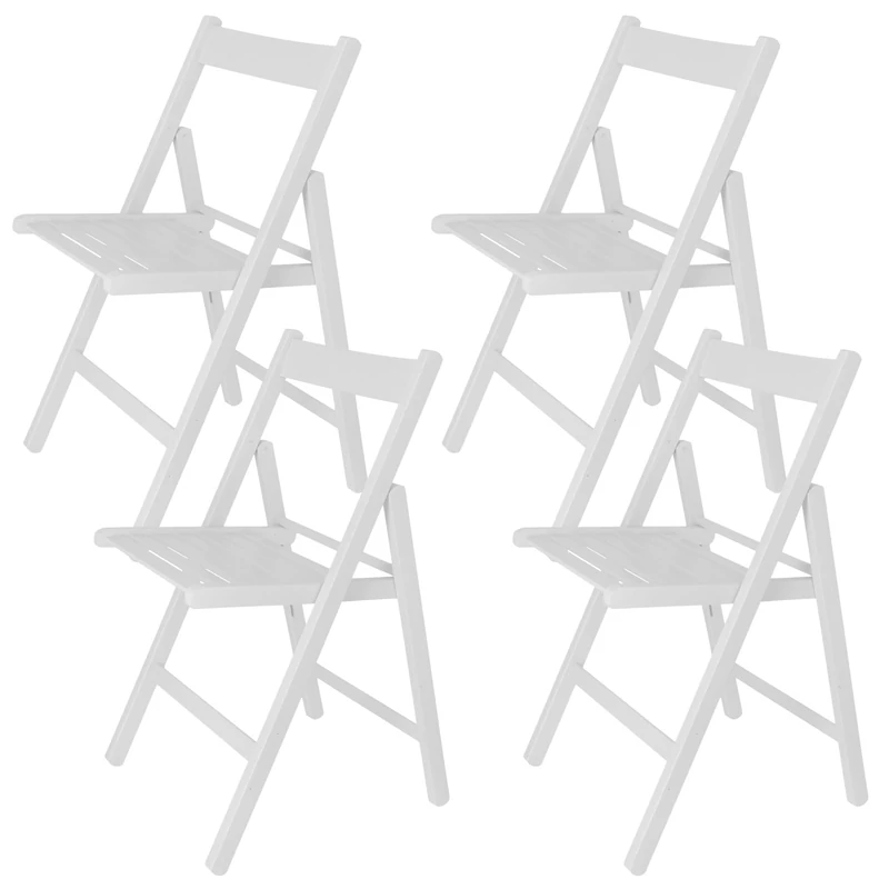 ARANAZ S.L. MANUFACTURAS DE LA MADERA Folding Chair, Beech Wood, White, 43x47x79 - Image 1