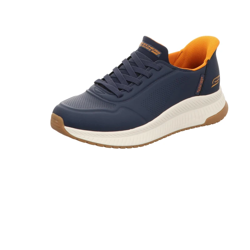 Skechers Men's Bobs Squad 4 Direct Step Slip-in Trainers, Navy Pu, 9 UK