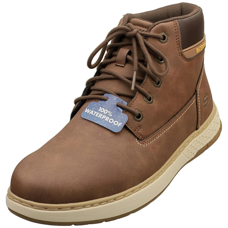Skechers Men's Garlan Deno Boots, Brown Synthetic, 11 UK