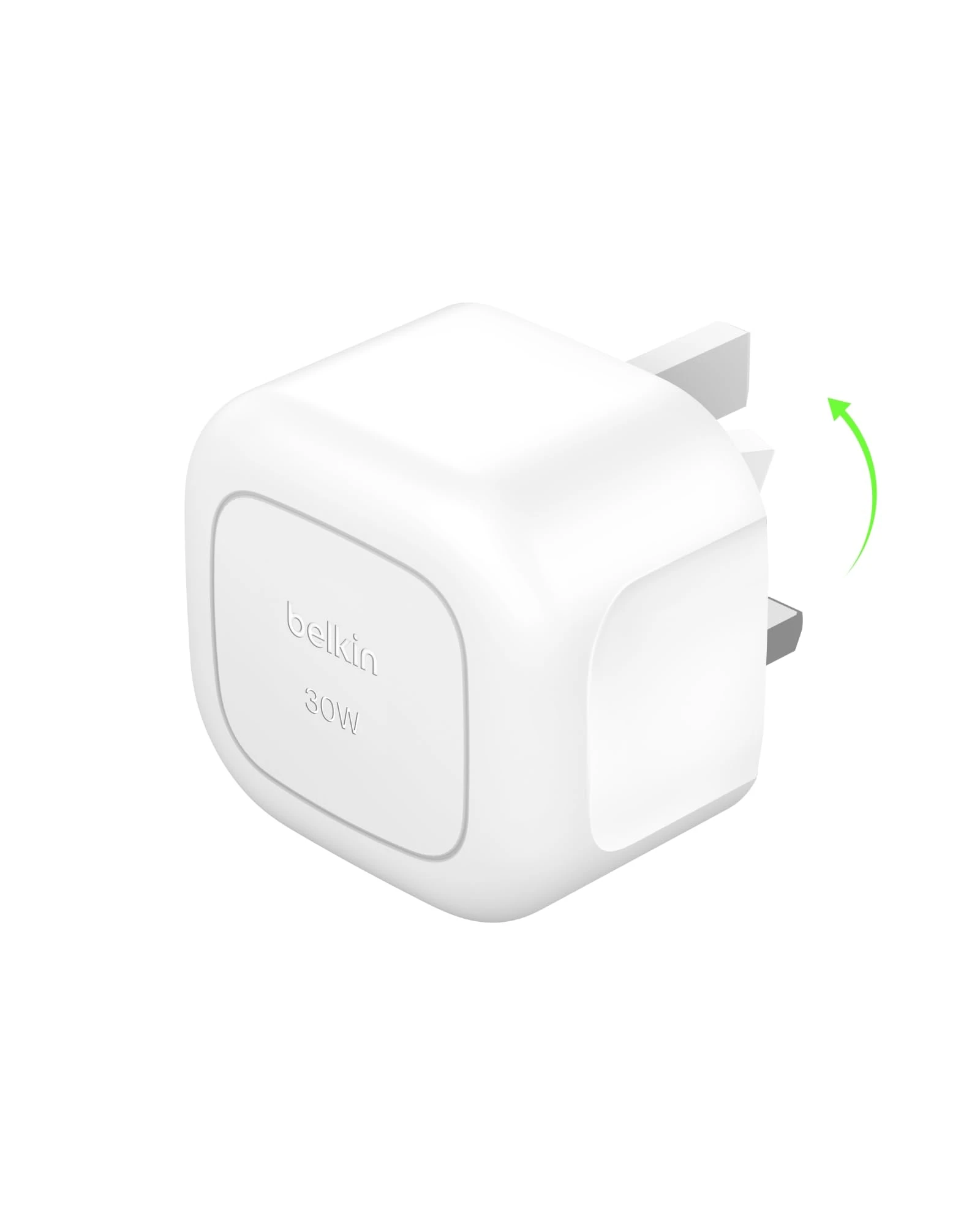 Belkin BoostCharge Compact Wall Charger 30W, Travel-friendly USB-C Power Delivery Fast Charging for Apple iPhone 17, Air, 16, 15, 14, Samsung Galaxy S25, Pixel, iPad, AirPods, Tablet & More - White