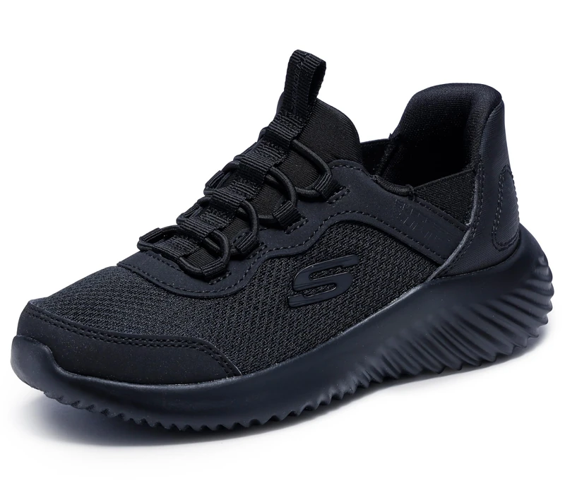 Skechers Boys' Bounder Brisk-Burst Trainer, Black, 4.5 UK Child