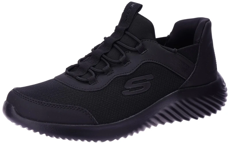 Skechers Boys Bounder Brisk-Burst Sneaker, Black, 6 UK Child