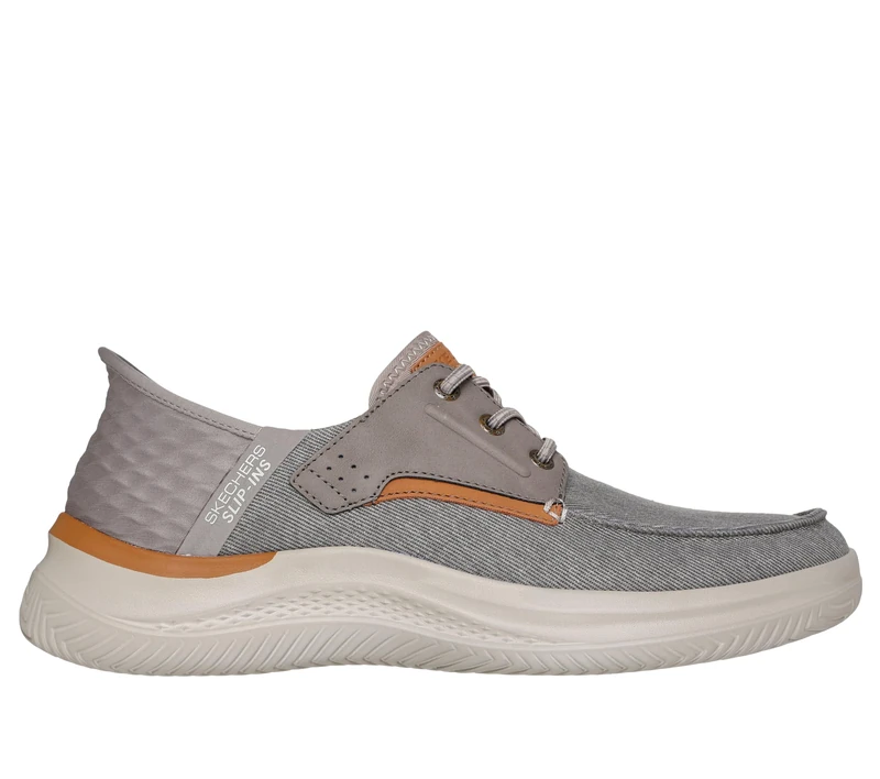 Skechers Mens Hands-Free Slip-ins Hasting - Niko Sneaker, Grey, 7.5 UK X-Wide