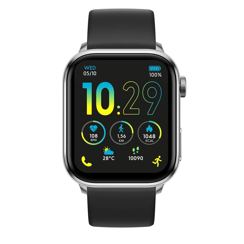 ICE-WATCH - ICE smart 3.0 Silver Black 1.78 AMOLED GPS - Connected watch rectangular silver mixed with silicone strap - 024301 (1.78 inch)
