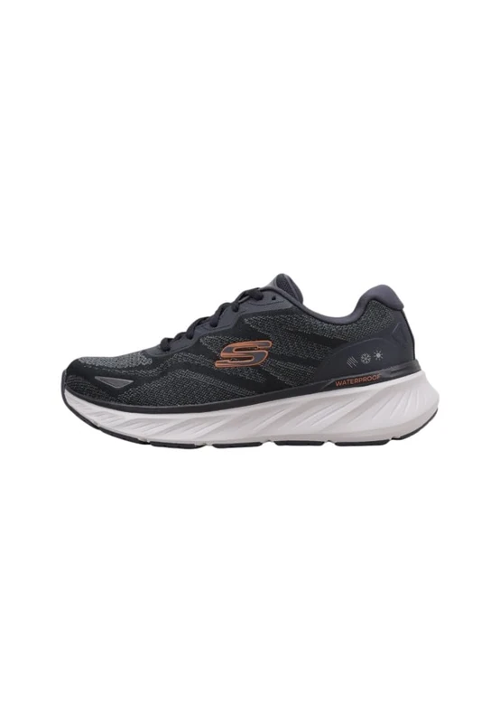 Skechers Men's Edgeride Konzo Sneaker, Navy Mesh/Orange Pu, 8.5 UK