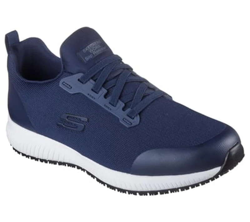 Skechers Men's Squad Sr Myton Sneaker, Navy Textile/Synthetic, 7.5 UK