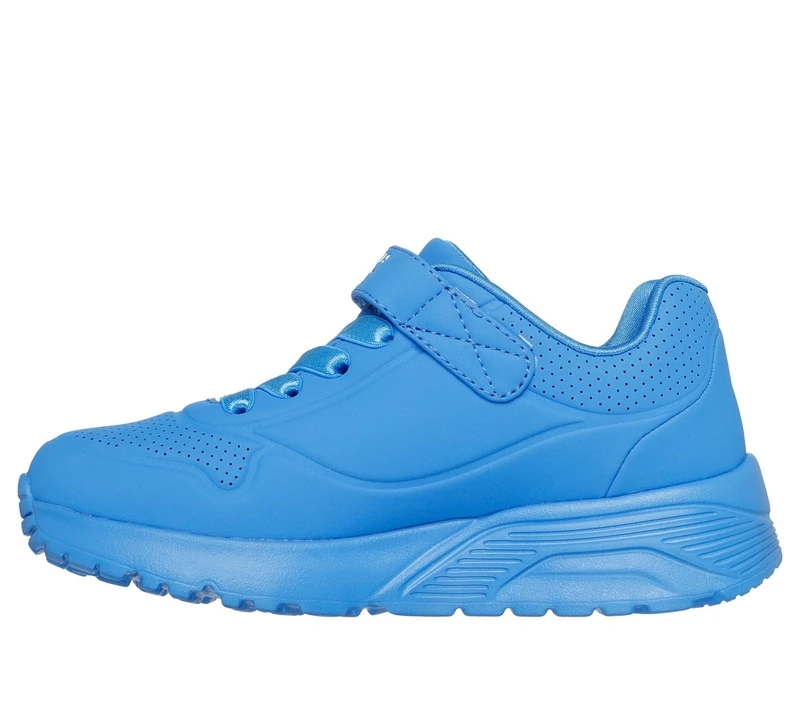 Skechers Girl's Uno Lite Love Levitate Sneakers, Blue Synthetic/Multi Trim, 11.5 UK Child