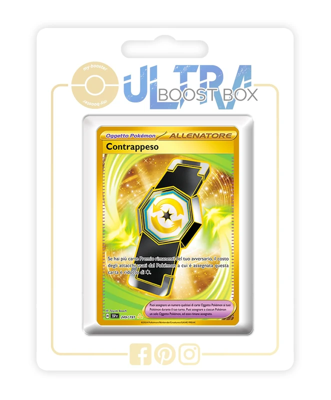 Contrappeso (Counter Gain) 249/191 Shiny Gold Trainer - my-booster X Scarlatto e Violetto 8 - Scintille Folgoranti - Image 1