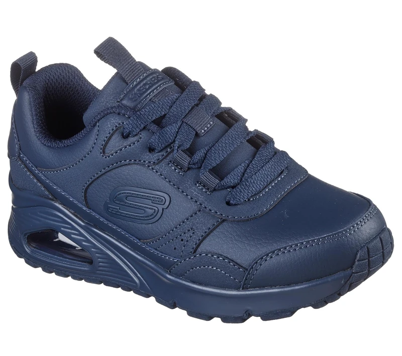 Skechers Boy's Uno Gen1 Class Edge Sneakers, Navy Synthetic, 1 UK Child