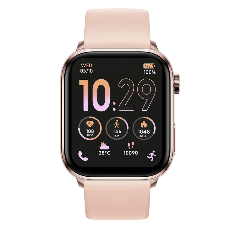 ICE-WATCH - ICE smart 3.0 Rose gold Nude 1.78 AMOLED GPS - Rectangular rose-gold woman's watch with silicone strap - 024303 (1.78 inch)