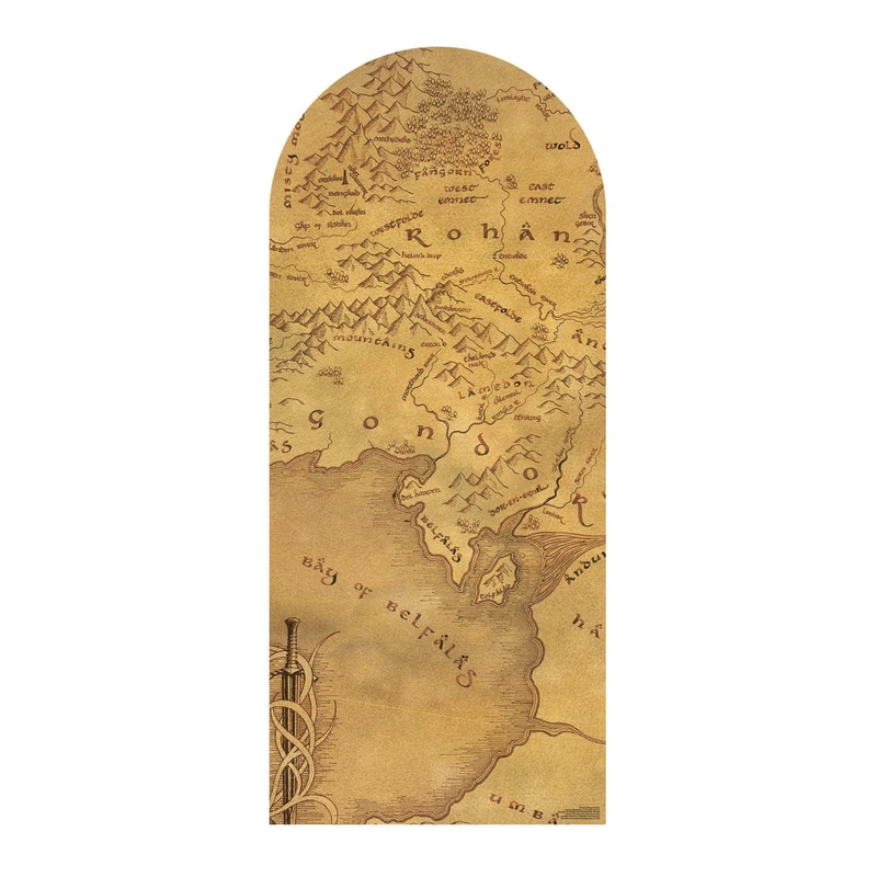 Star Cutouts SC4562 Lord of the Rings Middle-earth Map Cardboard Cutout – Fantasy Backdrop Decoration for Parties, Events & Tolkien Fans