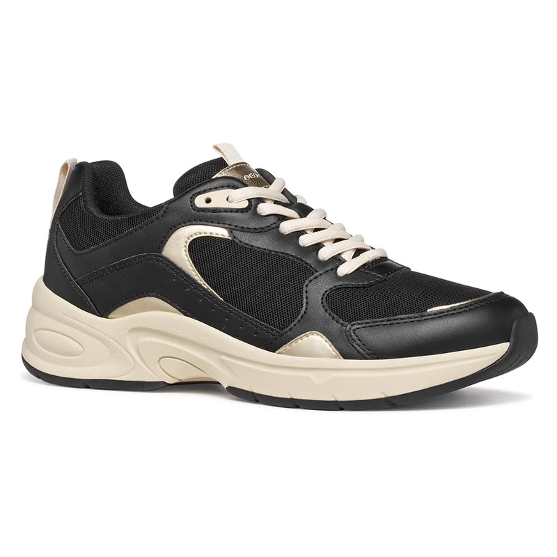 Geox Women's D Zarvia Trainers, Black, 5 UK