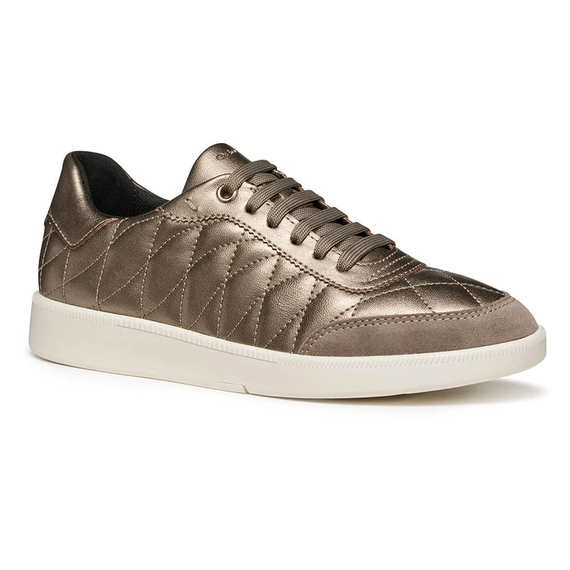 Geox Women D Meleda Sneaker, Beige, 7.5 UK
