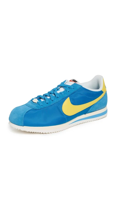 Nike HF0263-402 Cortez Textile Men LT Photo Blue/Lightening-SAIL-Muslin UK 7