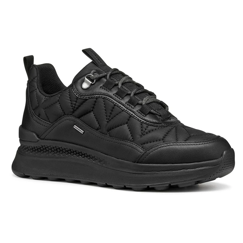 Geox Women's D SPHERICA ACTIF X2 Trainers, Black, 38 EU, Black, 5 UK