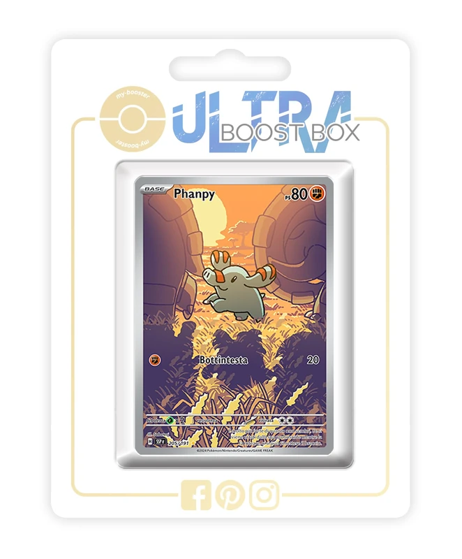 Phanpy 205/191 Alternative Shiny Pokémon Gallery - my-booster X Scarlatto e Violetto 8 - Scintille Folgoranti