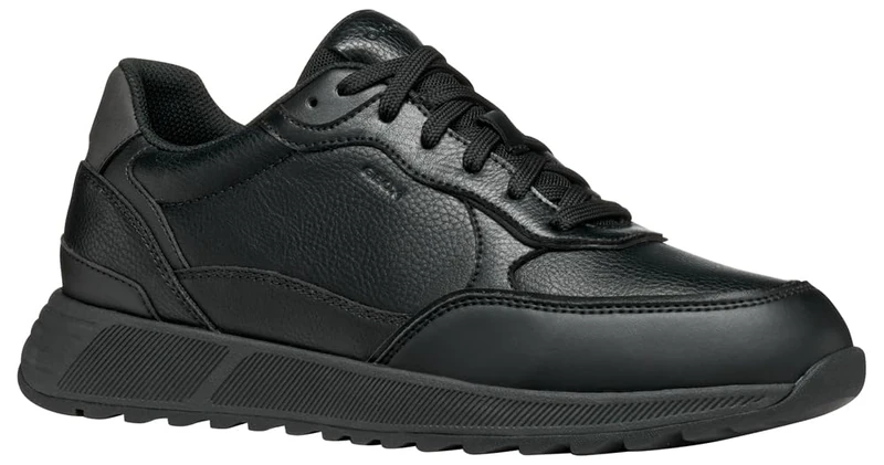 Geox Men U Molveno Sneaker, Black, 6.5 UK